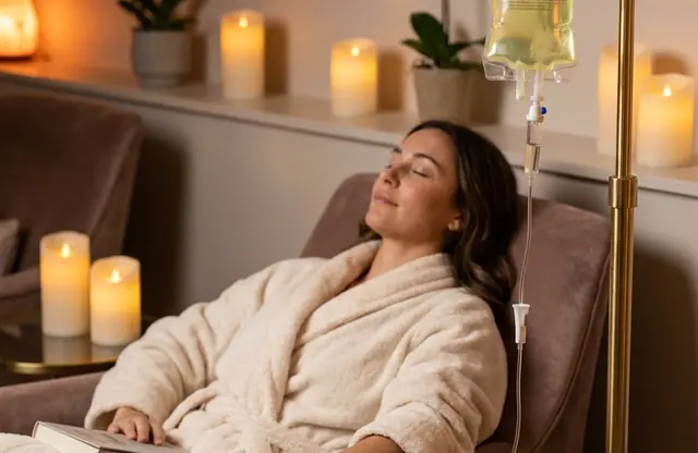 Vitamin IV hydration drip in our spa lounge Vitamin IV hydration drip in our spa lounge