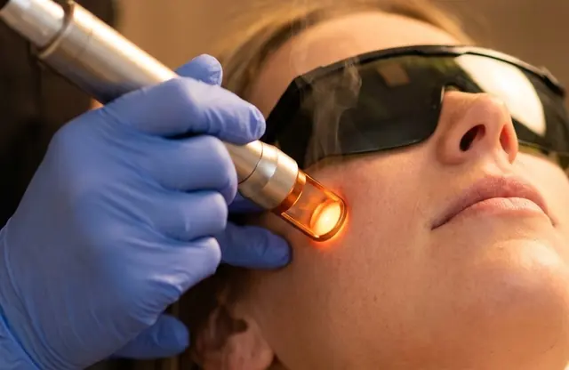 Laser skin treatment with precision targeting Laser skin treatment with precision targeting